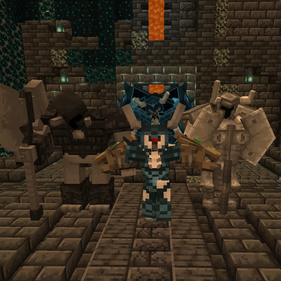 Dual Guardian Axes (Mowzie's/EEEAB's Mobs + Weapons of Miracles/Epic Fight)